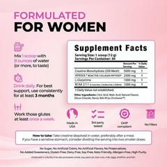 Bold Buns Creatine for Women – Supplement with 10.32 Ounce (Pack of 1), White