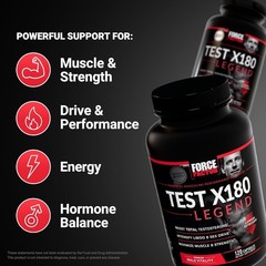 Force Factor Test X180 Legend Testosterone Booster Muscle Builder for Men 03/29