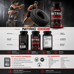 Nitric Oxide L-Arginine Pre-Workout + Testosterone Booster, Men’s Multivitamin