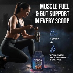 Vega Sport Vegan Protein Powder + Recovery 30g Plant Based Protein per Servi…