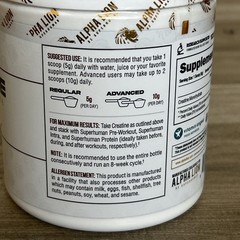 ALPHA LION Creatine Monohydrate Powder 5000MG 5G Scoop 60 Srv Unflavored SEALED