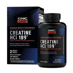 GNC AMP Creatine HCl 189 Pills, Clinically Proven 120 Count (Pack of 1), Red