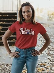 Reserve Collection by Blue 84 NCAA Nebraska Cornhuskers Womens Vintage Boyfriend
