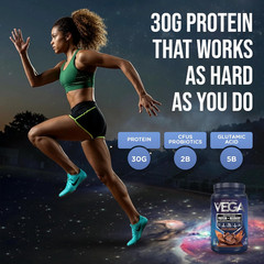 Vega Protein + Recovery, Chocolate – 30G Vegan Protein, Dairy & Gluten Free, Pro