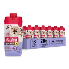 SlimFast Protein Shake with 11 Fl Oz (Pack of 12), Caramel Macchiato