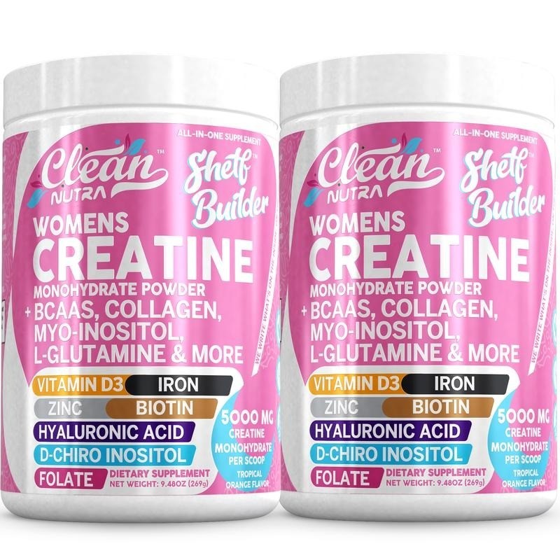 2 Pack Creatine Monohydrate for Women BCAA Collagen Biotin Skin Hair