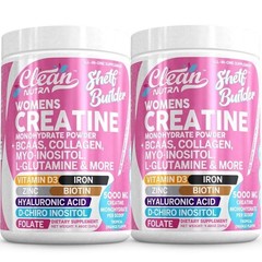 2 Pack Creatine Monohydrate for Women BCAA Collagen Biotin Skin Hair