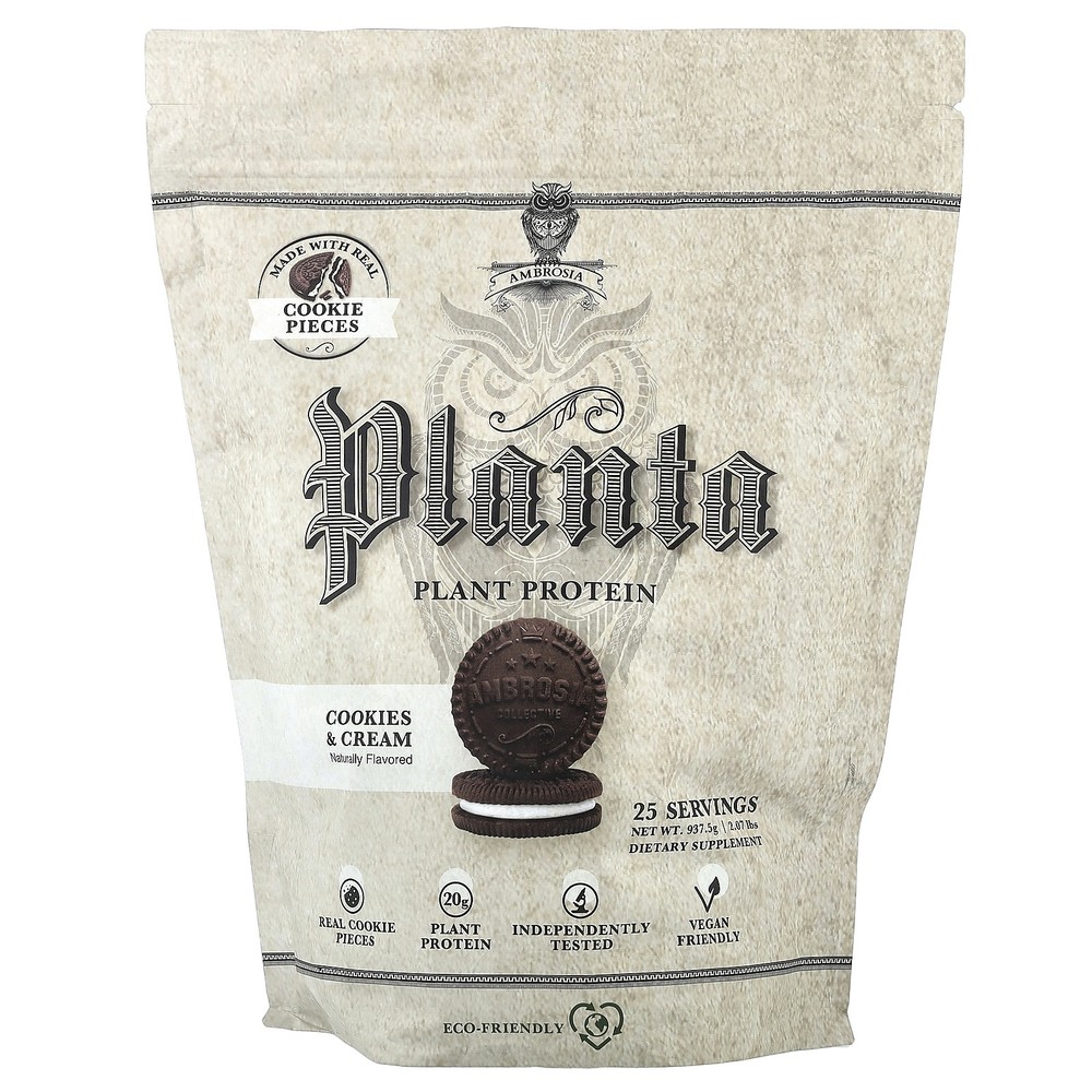Planta, Plant Protein, Cookies & Cream, 2.07 lbs (937.5 g)