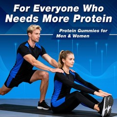 duwhot Whey Protein Gummies Sugar Free, Low Calorie 8g Protein Per Serving, E…