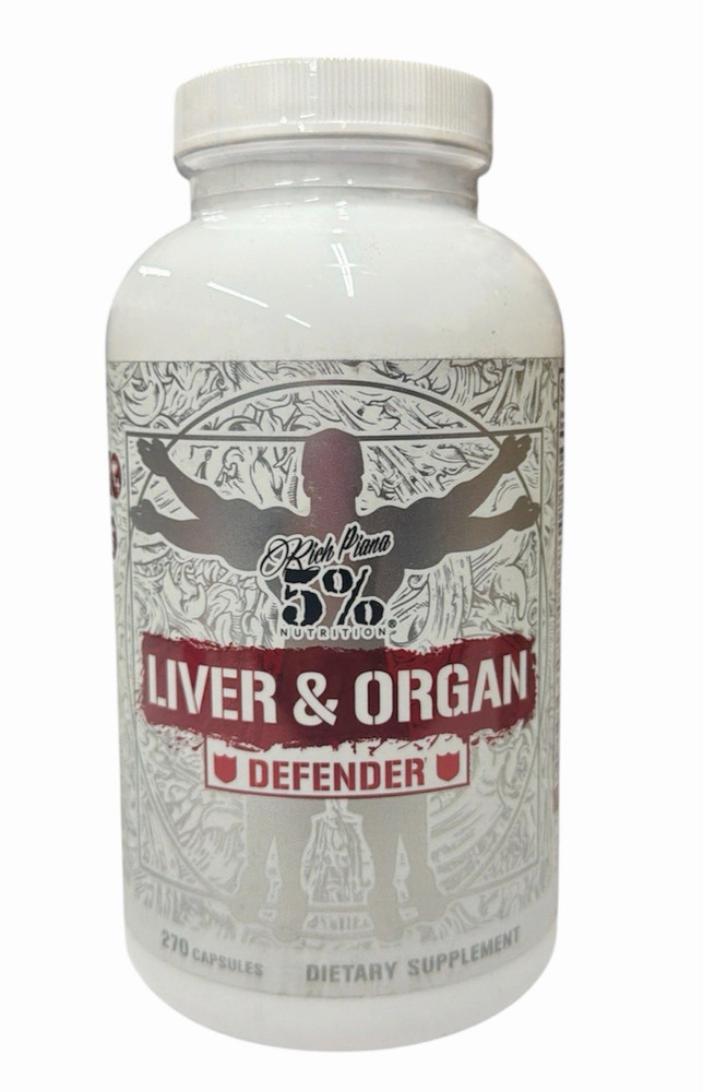 Rich Piana 5% Nutrition Liver & Organ Defender Cycle NAC 270 Capsules EXP 8/28