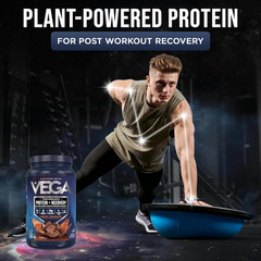 Vega Protein + Recovery, Chocolate – 30G Vegan Protein, Dairy & Gluten Free, Pro