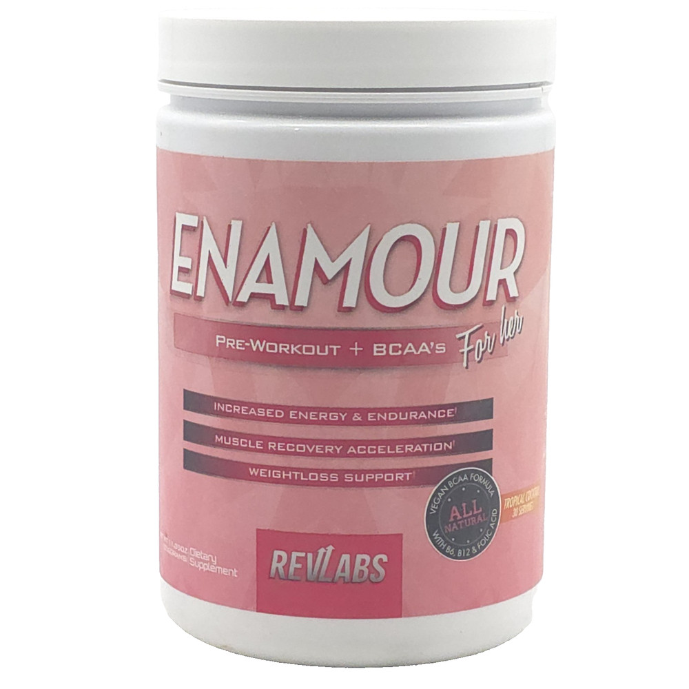 RevLabs Enamour Pre-workout + BCAA’s for Her Tropical Cocktail (Clumpy Deal)