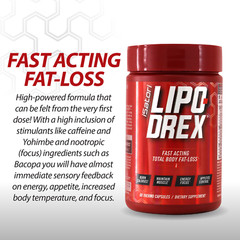 LIPO-DREX Total Body Fat Loss Thermogenic with Muscle Maintenance – 60 Capsules