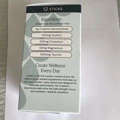 Create Creatine + Electrolytes Powder Variety Pack 12 Sticks Sugar-Free NSF