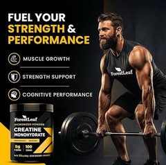 ForestLeaf Creatine Monohydrate Powder 500g Micronized 100 Servings EXP 12/2028
