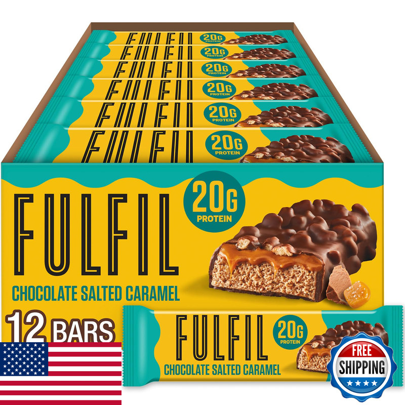 Fulfil Protein Bars Chocolate Salted Caramel Flavored Gluten 20G Protein Pantry