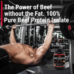 Beef Protein Isolate Powder, 24G Protein, BST Free, 2 Grams Bcaa’S, Muscle Build