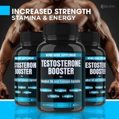 (3 Pack) Testosterone Supplement Booster Capsules Blood Flow Nitric Oxide