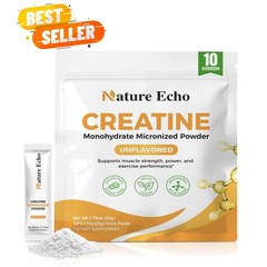 Micronized Creatine Powder – 10 Easy Mix Travel Packs for Muscle Growth