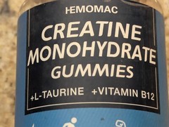 Hemomac Creatine Monohydrate Gummies Vitamin B12 L-Taurine 80 count exp: 11/2026