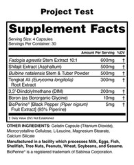 ANABOLIC WARFARE PROJECT TEST Muscle Mass & Strength Hormone Health 120 Capsules