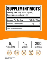 Unflavored Creatine Monohydrate Powder – 2.2 lbs for Peak Performance