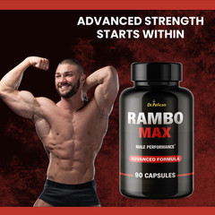 Rambo Max- Bodybuilding & Men’s Health Support- 4 Bottles- 360 Capsules