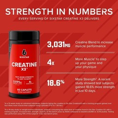 High-Potency Creatine X3 Capsules – 60 Gluten-Free Caplets for Athletes
