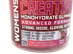 Cnthdi Creatine Monohydrate Gummies Cherry Gluten-Free Soy-Free 6000mg 120 Ct