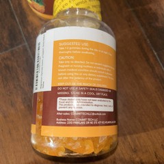 Magnesium Glycinate Gummies Orange 120 Gummies High Absorption, Diet Sup 600mg