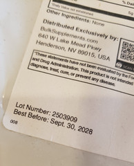 PURE L-GLUTAMINE POWDER by BULK SUPPLEMENTS – 2.2 POUND BAG (1kg)