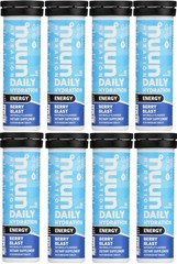 Nuun, Daily Hydration, Energy, Berry Blast 10 tablets, Pack of 8, EXP 06/26