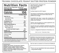 LARGE BAG Truvani Plant Based Protein Powder Chocolate Peanut Butter – 1.61 lBS