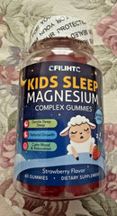 Magnesium Gummies for Kids, Magnesium Glycinate Gummies with Chamomile, Lemon