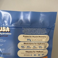 Sousa Protein + Hydration Recovery Drink Mix 6 Packets, 20g Protein, 3 Flavors