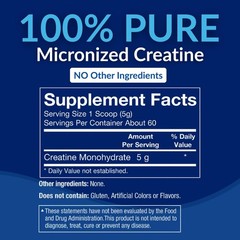 BodyTech Creatine Monohydrate Powder, 60 Servings (Pack 0f 1), No Color