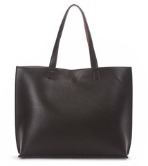 Overbrooke Reversible Tote Bag – Vegan Leather Womens Shoulder Tote with Wristle