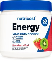 Nutricost Energy Complex (Strawberry Kiwi) (60 Servings) – Clean Energy Powder