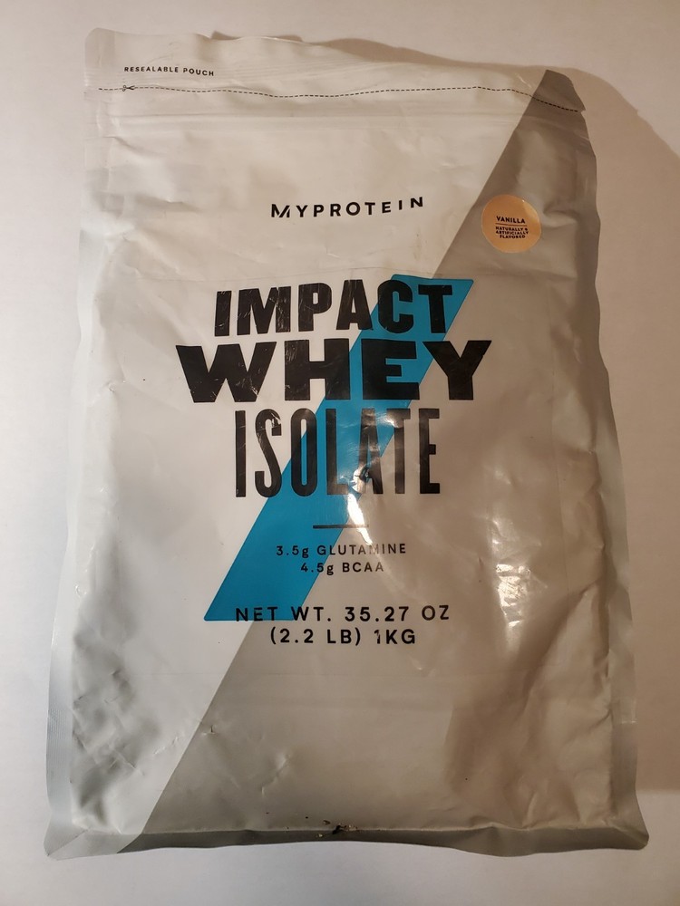 MyProtein Impact Whey Isolate Protein Powder Vanilla 2.2 lbs 40 Servings