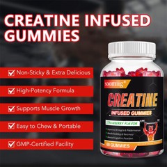 Creatine Monohydrate Gummies Muscle Gain 5000 mg per serving (5 g)