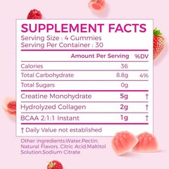 AiVital Creatine Gummies Women 5000mg Creatine Collagen BCAA 120 Count
