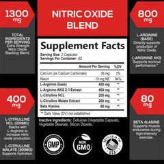 AAKG Nitric Oxide Booster ENHANCER Capsules Workout Pump L-Arginin TESTERONE NEW