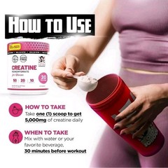 Old School Labs Creatine Monohydrate for Women 240g 8.46oz Unflavored Powder Ne