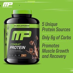 MusclePharm Combat Protein Powder, Chocolate Milk Flavor, Fuels Muscles for…
