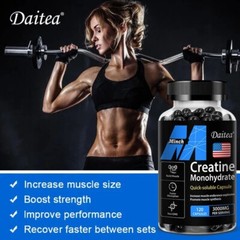 Creatine Monohydrate – 120 Capsules – Supports Muscle Growth – Pure Creatine
