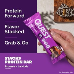 Quest Nutrition Stacks Protein Bars, Brownie a la Mode 12 Count (Pack of 1)