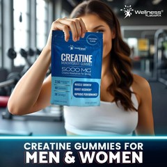 Creatine Gummies 5000mg 30 Servings Creatine Monohydrate Gummies – Third-Part…