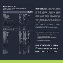 Plant Protein Powder + Superfoods 24g Protein -1kg Rich Chocolate, 29 Servings