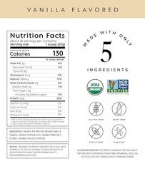 Truvani Organic Vanilla Plant-Based Protein Powder, 20.95 Ounce