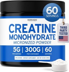 Creatine Monohydrate Powder Muscle Gain 5000mg Per Serv (5g) Made in USA